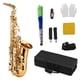 thumbnail image 2 of Saxofón Alto AS-482 en Mi bemol, acabado dorado en latón - Ideal para principiantes y músicos intermedios, incluye estuche rígido, cepillo de limpieza, paño, guantes, 2 correas y soporte para cuello., 2 of 6
