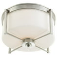 thumbnail image 2 of Nuvo Lighting 64711 - 2 Light Brushed Nickel White Satin Glass Shade Ceiling Light Fixture (Wright - 2 Light Medium Flush Fixture w/ Satin White Glass), 2 of 2
