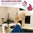 thumbnail image 5 of Snook-Ease Microwavable Heated Warm Fuzzy Slippers with Heated Insoles, Brown, 5 of 5