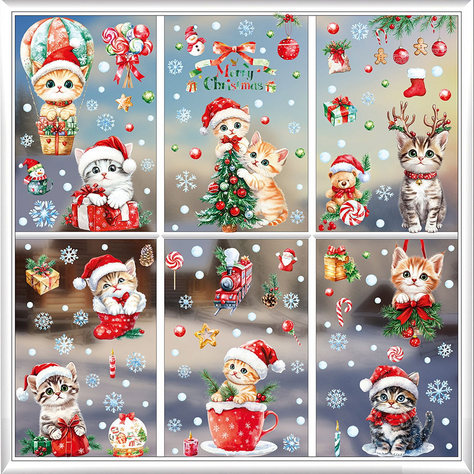 155pcs White Snowflakes Window Decorations Clings Decal Stickers Ornaments for Christmas Frozen Theme Party New Year Supplies