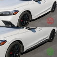 thumbnail image 4 of Ikon Motorsports Side Skirts Extension Compatible With 2022-2025 Honda Civic 11th Gen Sedan HPD Style Carbon Fiber Rocker Panels Added on Bodykit Replacement, 4 of 7