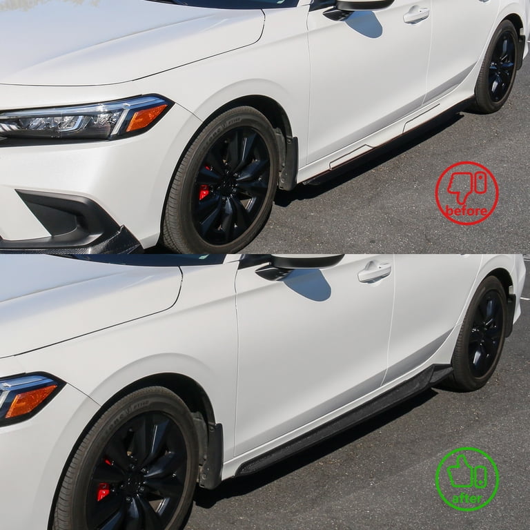 Civic Rocker Panel Car Side Splitters - Type R Style Carbon Fiber Rocker Panels 2022-2025 ...