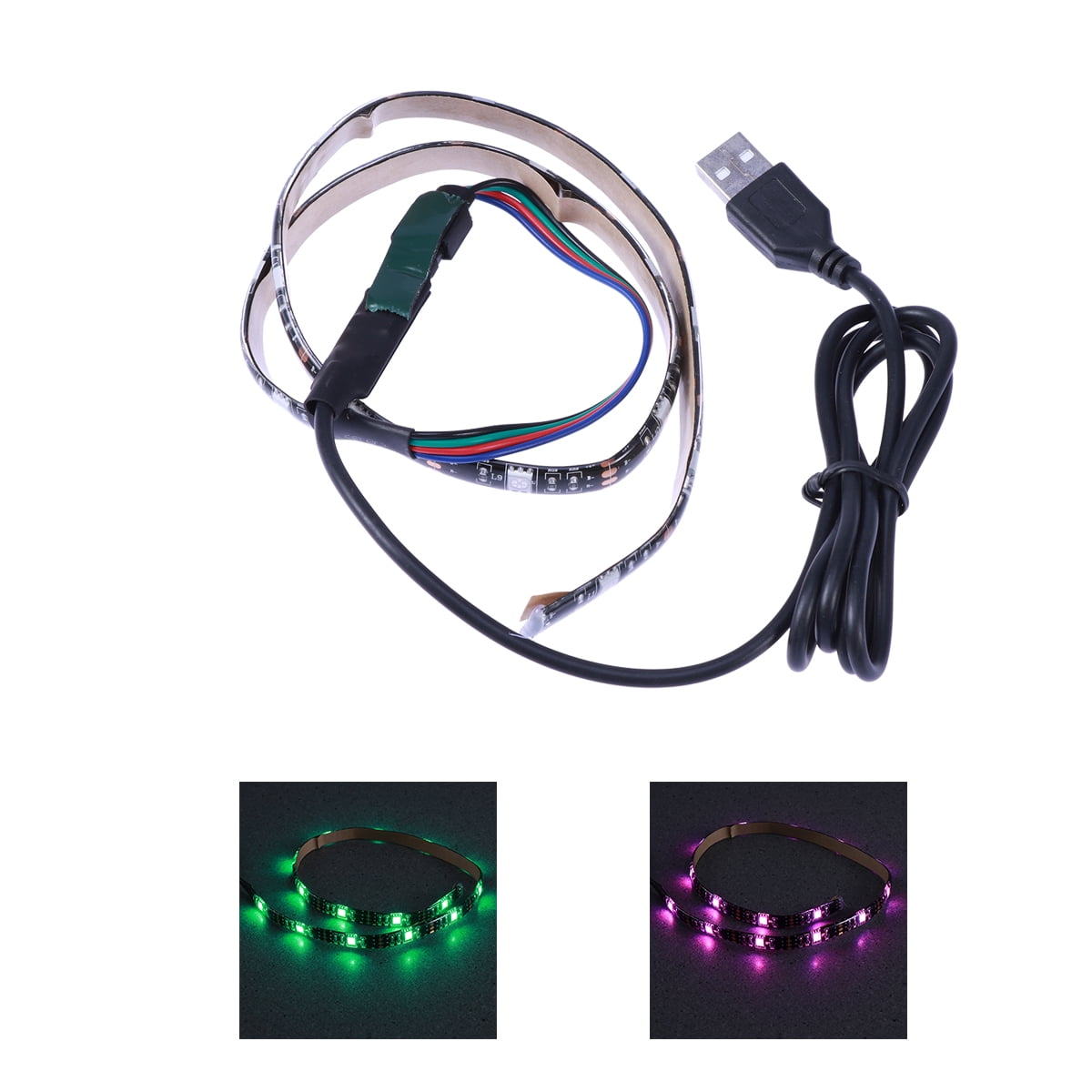 WHAMVOX 1Pcs Waterproof RGB LED Rope Light Flexible Shape for TV Lighting