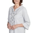 thumbnail image 4 of Alfred Dunner Womens Embroidered Scroll Bell Sleeve Top, 4 of 4