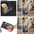 thumbnail image 3 of ZUXONGSY Wolf Rose Galaxy Print Crossbody Bags for Women Multi Zipper Pockets PU Leather Purses with Wallet Set 2pcs Shoulder Tote Bag with Adjustable Strap for Beach Travel Vacation, 3 of 5