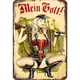 thumbnail image 1 of Placa Metal Vintage para Niña Pintura Hierro Rectangular Arte Pared Bar 20x30cm, 1 of 9