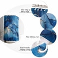 thumbnail image 5 of Abstract Blue Shower Curtain Set ，Waterproof Fabric Shower Curtains Golden Fluid Art Marble Stone Texture Modern Shower Curtains for Bathroom,Bathroom Decor 54x"78", 5 of 6