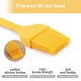 thumbnail image 2 of Unique Bargains Silicone Grill Basting Brushes Oil Butter Marinades Heat Resistant for Baking Cooking Barbecue Yellow, 2 of 7