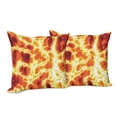thumbnail image 6 of Ambesonne Orange Throw Pillow Cover 2 Pack, Hot Warm Colored Lava Form, 24", Orange and Yellow, 6 of 6