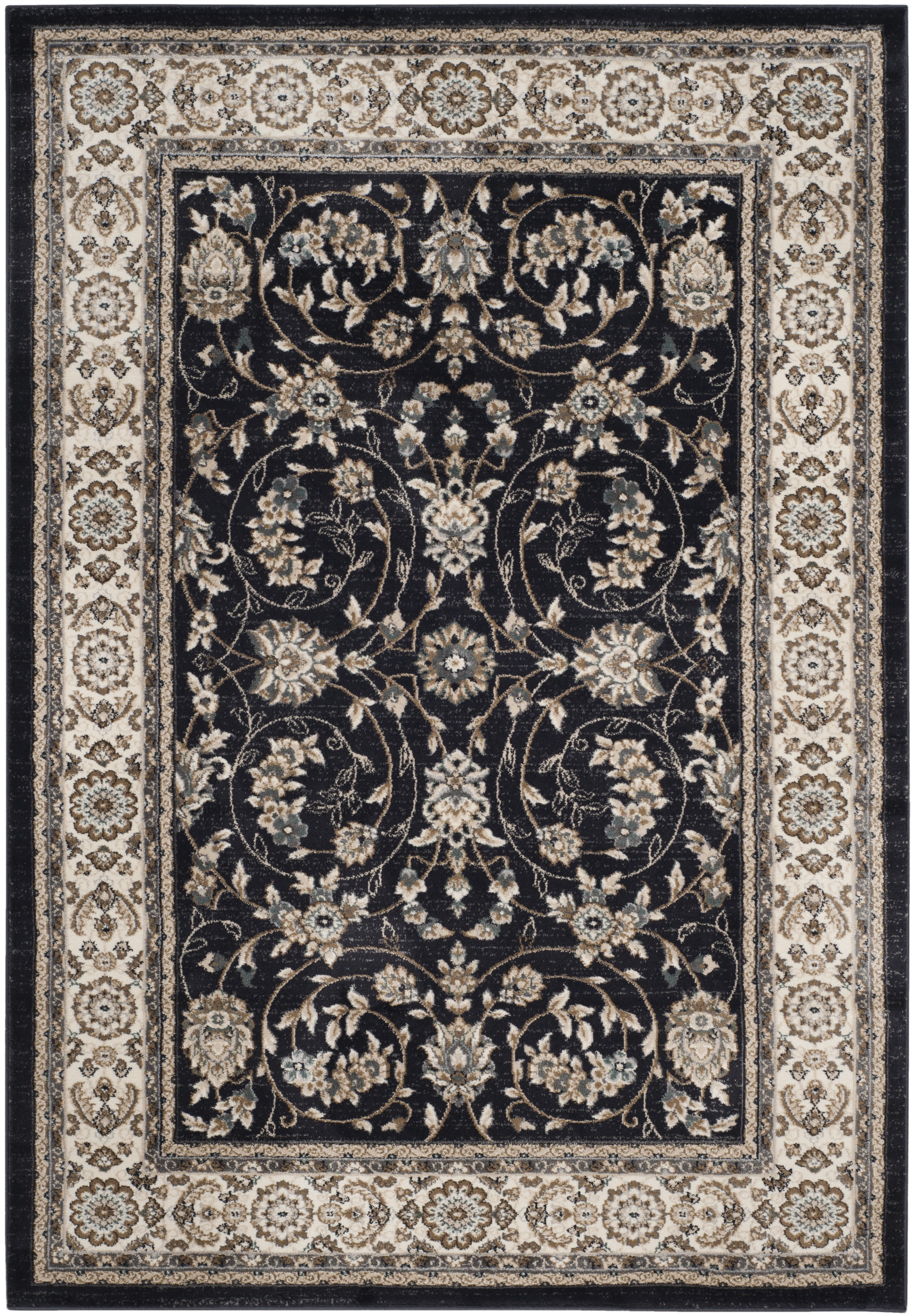 Safavieh Lyndhurst Janel Floral Area Rug, Anthracite/Cream, 6' x 8'