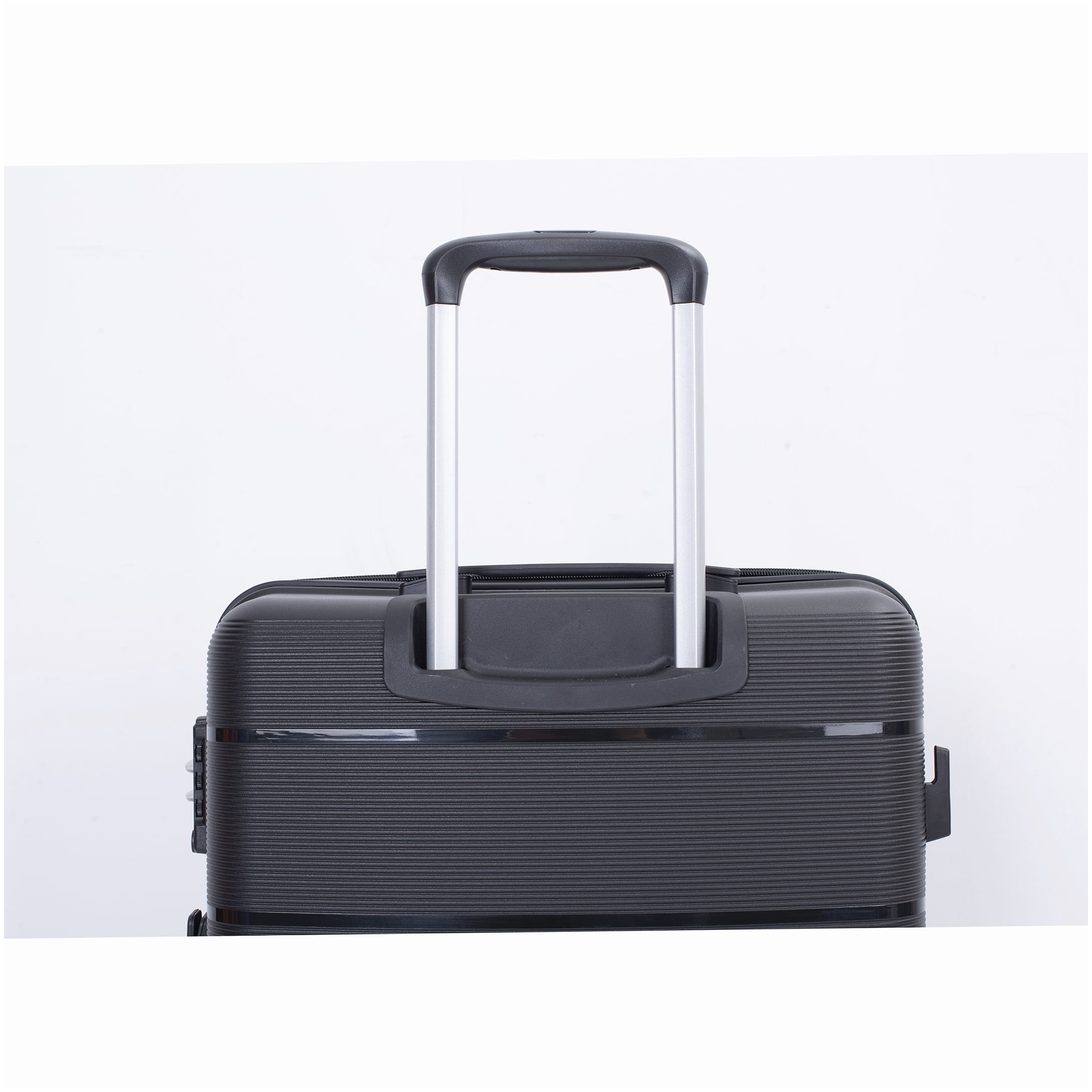 MANGIJOY 3-Piece Hardshell Spinner Luggage Set | TSA Lock, Lightweight ABS, 360° Wheels for Checked &; Carry On Travel (Black)