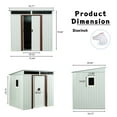 thumbnail image 4 of 6ft x 5ft Outdoor Metal Storage Shed With window and Metal foundation White, 4 of 5