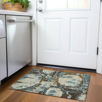 Addison Rugs Chantille Indoor/Outdoor Transitional Geometric Beige Washable Rectangle Rug, 1'8" x 2'6"