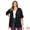 Black, variant on DARING DIVA Women's Plus Hollow Out 3/4 Sleeve Long Open Front Cover Up 1X White