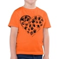 thumbnail image 6 of Sgkm Teen Girl Shirts Kids Print Short Sleeve Tee Crewneck Plus Size Shirts Basic Top for Summer Orange 3-4 Years, 6 of 6