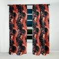thumbnail image 2 of Designart "Moody Ember Twilight I" Floral Coral Curtain 1 Panel, 2 of 6
