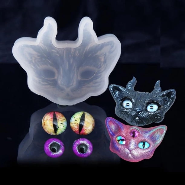 Molde de silicona Ganfancp Cristal Epoxy DIY Joyería Tres Ojos Regalo Artesanía