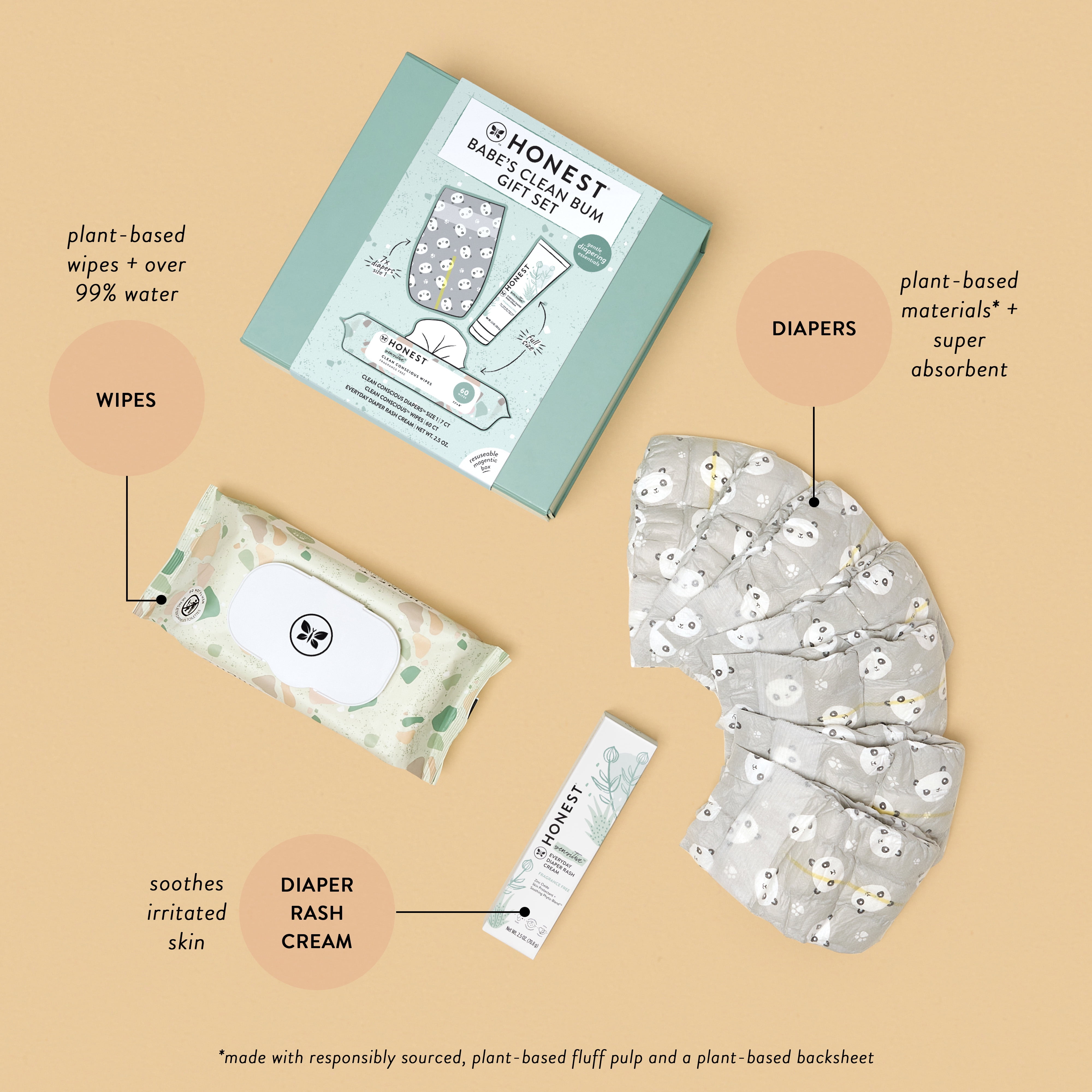 The Honest Company Babes Clean Bum Infant Gift Set