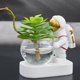 thumbnail image 2 of Jarrón de vidrio para maceta de agua, jarrón de resina para flores, adorno de astronauta con lámpara, 2 of 5