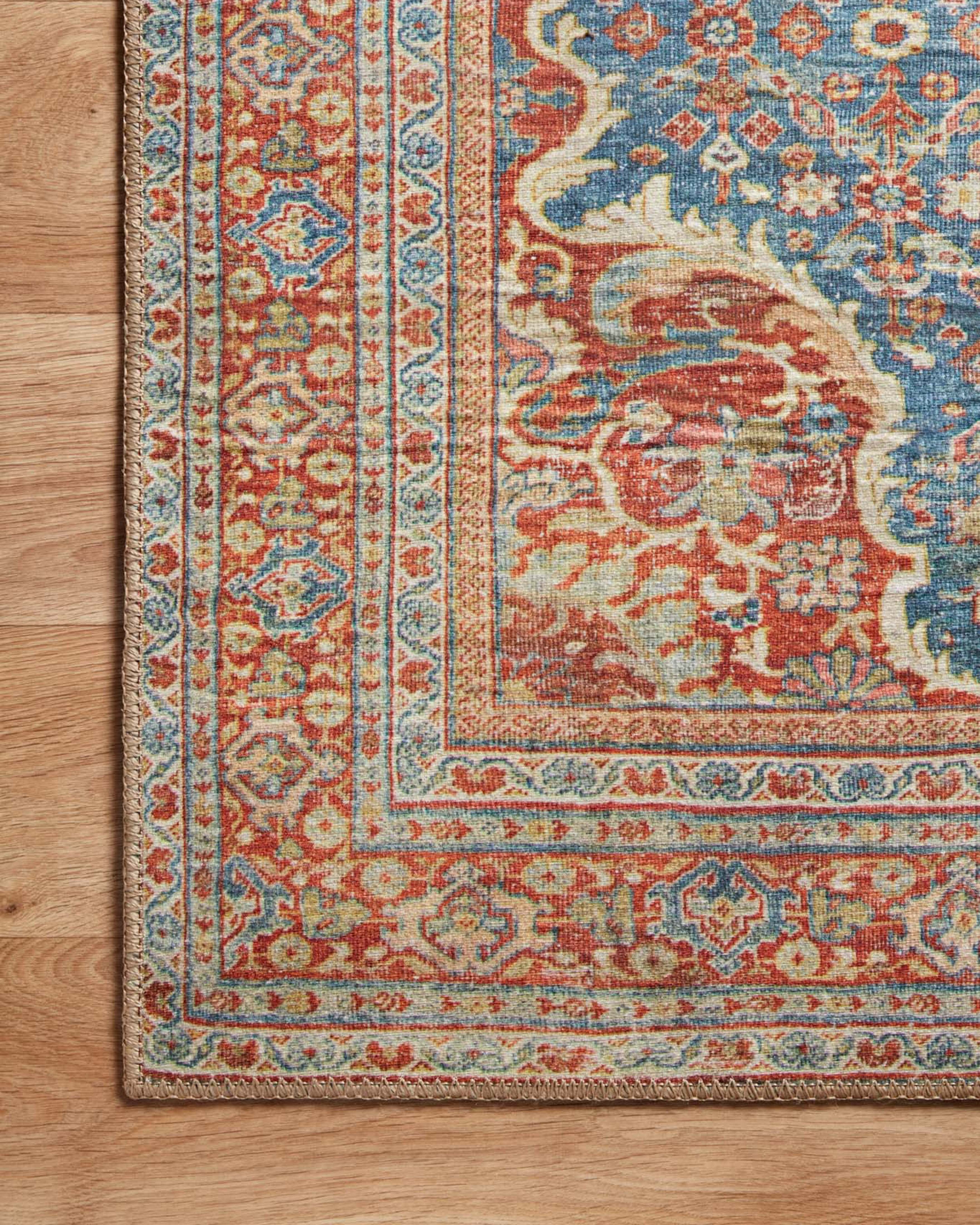 Echo Loom Anabella Cobalt Blue / Spice 8'-6" x 11'-6" Area Rug