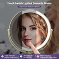 thumbnail image 4 of AMZTOLIFE Gold Makup Mirror with Lights, 10X Magnifying Lighted Vanity Mirror, 8 Inches 360 Swivel Two-Sided Tabletop Mirror Go, 4 of 5