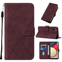 for Samsung Galaxy A03s Case, Wallet Case Cover, Magnetic Stand Flip Protective Cover Retro Leather Flip Case Purse with ID & Credit Card Slots Holder Case for Samsung Galaxy A03s, Winered