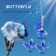 thumbnail image 2 of Sterling Silver Blue Butterfly Jewelry Sets Necklace Earrings Sapphire Jewelry Set September Birthstone Crystal Women Birthday Mother's Day Gift, 2 of 6