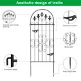 thumbnail image 5 of VINGLI 4PCS Garden Trellis for Climbing Plants,  Plant Trellis Metal Decorate Iron Garden Fence, 43.3”H x 15”W, 5 of 8