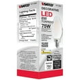 thumbnail image 3 of 8W C11 LED - Frosted - Candelabra base - 2700K - 90 CRI - 760 Lumens - 120V - 6-Pack, 3 of 3