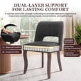 thumbnail image 6 of LEGAHOME Black Upholstered Dining Chairs Set of 2, Modern Farmhouse Dining Room Chairs with Curved Backrest, Copper Nail Detailing and Solid Wood Legs for Kitchen, Dining Room, 6 of 8