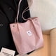 thumbnail image 5 of Bolso de mano de pana para mujer, bolso de pana, bolsos de hombro para mujer, bolso de hombro reutilizable para comestibles, para oficina, escuela, compras, viajes, 5 of 5