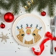 thumbnail image 2 of Nmdmisc Winter Snowman Reindeer Pot Holders Trivets,Christmas Heat Resistant Trivets for Hot Dishes Hot Pans Pot Cotton Thread Weave Trivet Mats for Protect Table Decorative,7", 2 of 6