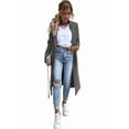 thumbnail image 5 of Women'S Winter Wool Coat Casual Lapel Single-Breasted Peacoat Gray XXL, 5 of 9