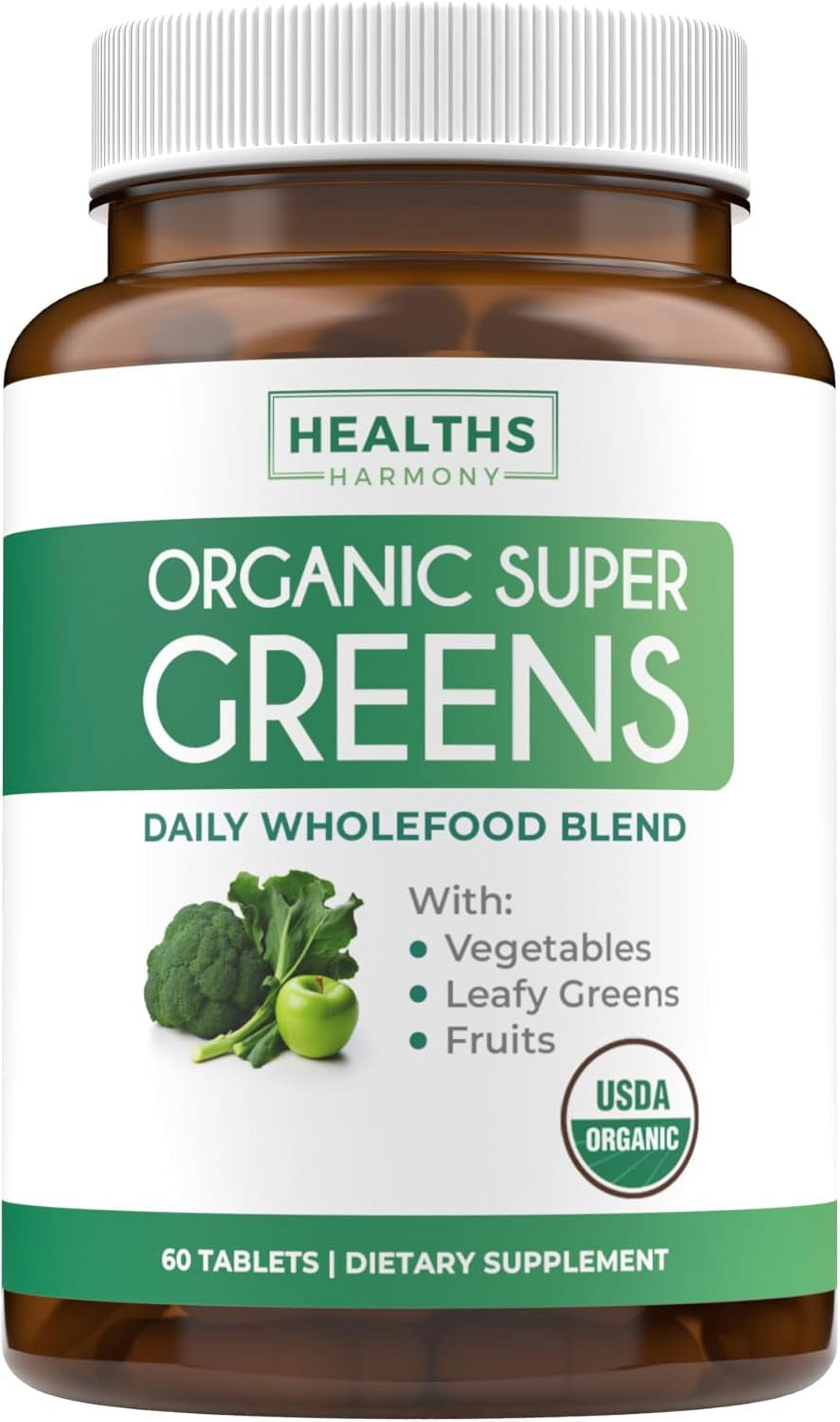 Number One Nutrition Organic Superfood Greens, 60 Ct, Fruits