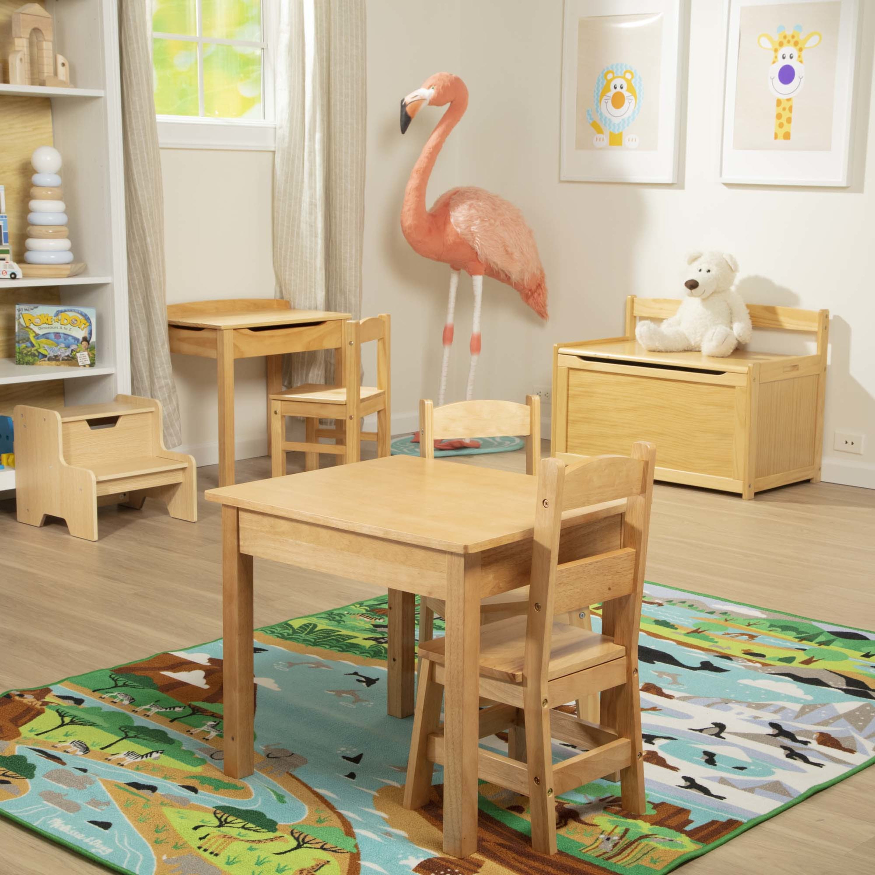 Melissa & Doug Wooden Table & Chairs 3-Piece Set - 28.5 x 8 x 23.75 - On  Sale - Bed Bath & Beyond - 9536119