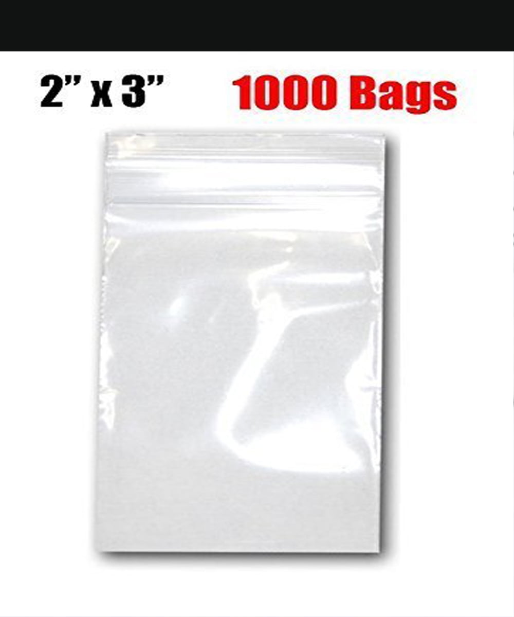 M02901-10 MOREZMORE 10 Ziplock Bags 1x1 Clear Plastic Zip Lock Small 1 x  1 1