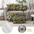 thumbnail image 6 of Sunflower Daisy Pillow Covers 2 Pack Country Retro White Yellow Flower Green Leaf Pillowcase Waterproof Outdoor Throw Pillow Cover for Patio Garden Square Cushion 20”x20”, 6 of 9