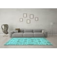 thumbnail image 3 of Ahgly Company Indoor Rectangle Abstract Light Blue Modern Area Rugs, 6' x 9', 3 of 4