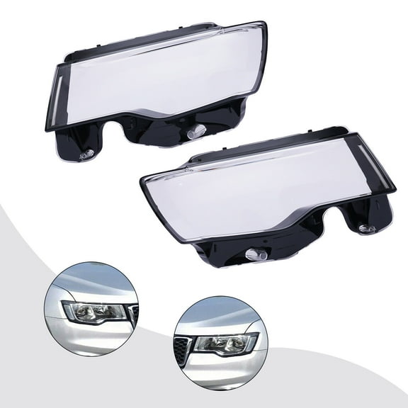 Front Headlight Lens Cover Clear For Jeep Grand Cherokee 2014-2019 Left & Right Water and Dust-resistant