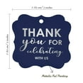 thumbnail image 7 of Inkdotpot Pack Of 50 Thank You For Celebrating With Us Bridal Shower-Baby Shower-Retirement-Wedding-Birthday Paper Tags DIY Craft Bracket Shape Real Silver Foil Hang Tags, 7 of 7