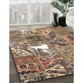 thumbnail image 2 of Ahgly Company Indoor Square Contemporary Reddish Brown Patchwork Area Rugs, 8' Square, 2 of 6