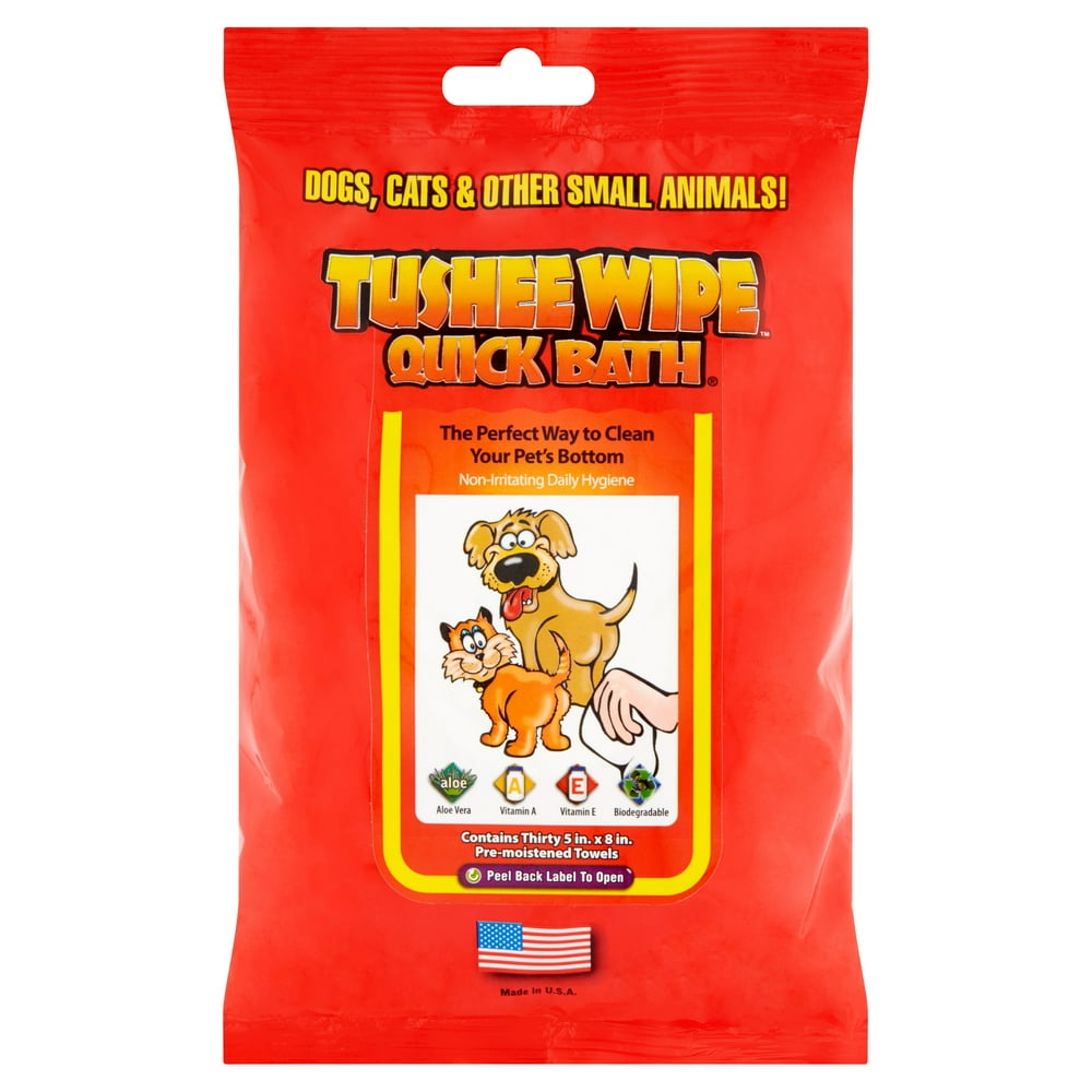 Quick Bath Tushee Wipe PreMoistened Towels, 30 count