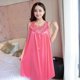 thumbnail image 1 of Camisón de seda de primavera y verano Camisón sexy de mujer Vestido grande de encaje de seda de hielo de verano Ropa de hogar de color sólido, 1 of 6