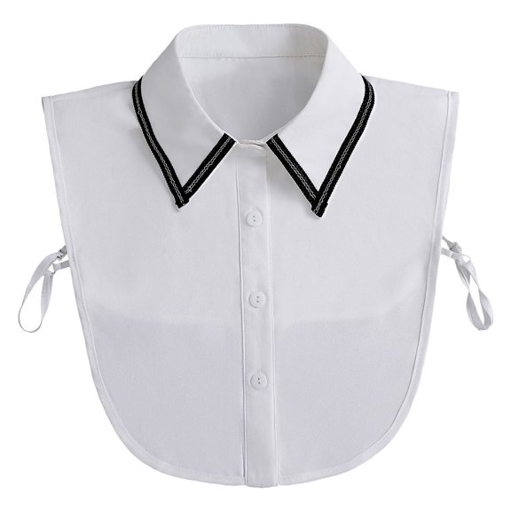 siminsem Women Detachable Fake Collar Half Shirt Removable Dickey Collar Insert for Sweater Blouse Dress Decorative Pointed Collar One Size, White,One Size