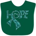 thumbnail image 3 of Inktastic Hope- Teal Ribbon for Awareness of Ovarian Cancer Boys or Girls Baby Bib, 3 of 4