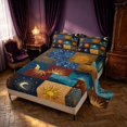thumbnail image 2 of Homewish Sun Moon Patchwork Bed Sheets, Hippie Celestial Full Size Sheets, 4pcs, 1 Flat Sheet, 1 Fitted Sheet and 2 Pillowcases, 2 of 6