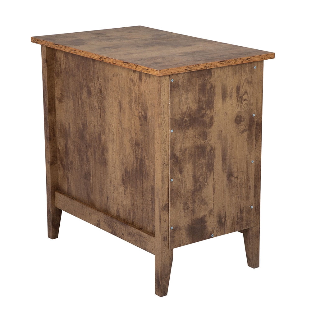 Kepooman Modern Design End Table for Living Room, Set of 2 Nightstand for Bedroom, Easy Assembly Bedside Table for Small Spaces, Rustic Brown Kepooman Modern Design End Table for Living Room, Set of 2 Nightstand for Bedroom, Easy Assembly Bedside Table for Small Spaces, Rustic Brown