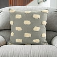 thumbnail image 5 of LR Home Zeal Light Gray/White Pom-pom Cotton Throw Pillow, 20" x 20", Set of 2,, 5 of 10