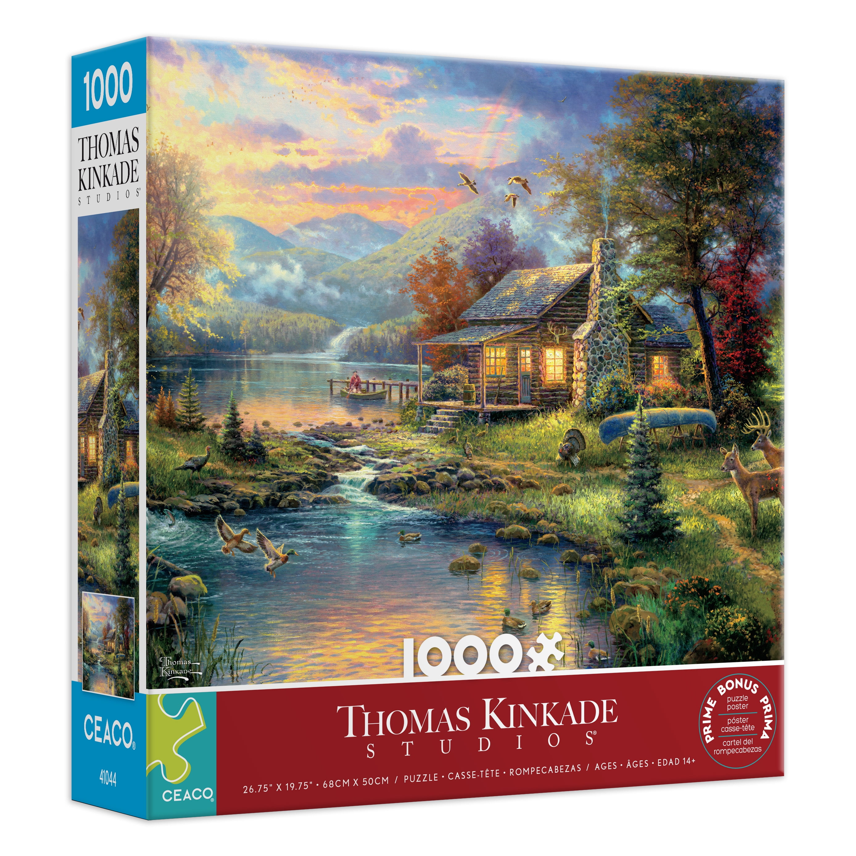 Ceaco Thomas Kinkade Nature's Paradise 1000-Piece Interlocking Jigsaw Puzzle for Adults Ages 14+