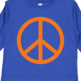 thumbnail image 4 of Inktastic Funky Orange Peace Sign Boys or Girls Long Sleeve Toddler T-Shirt, 4 of 5
